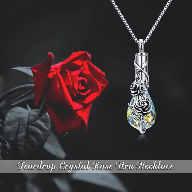 🌸Treasured Memories: Sterling Silver Flower Cremation Necklace for Ashes