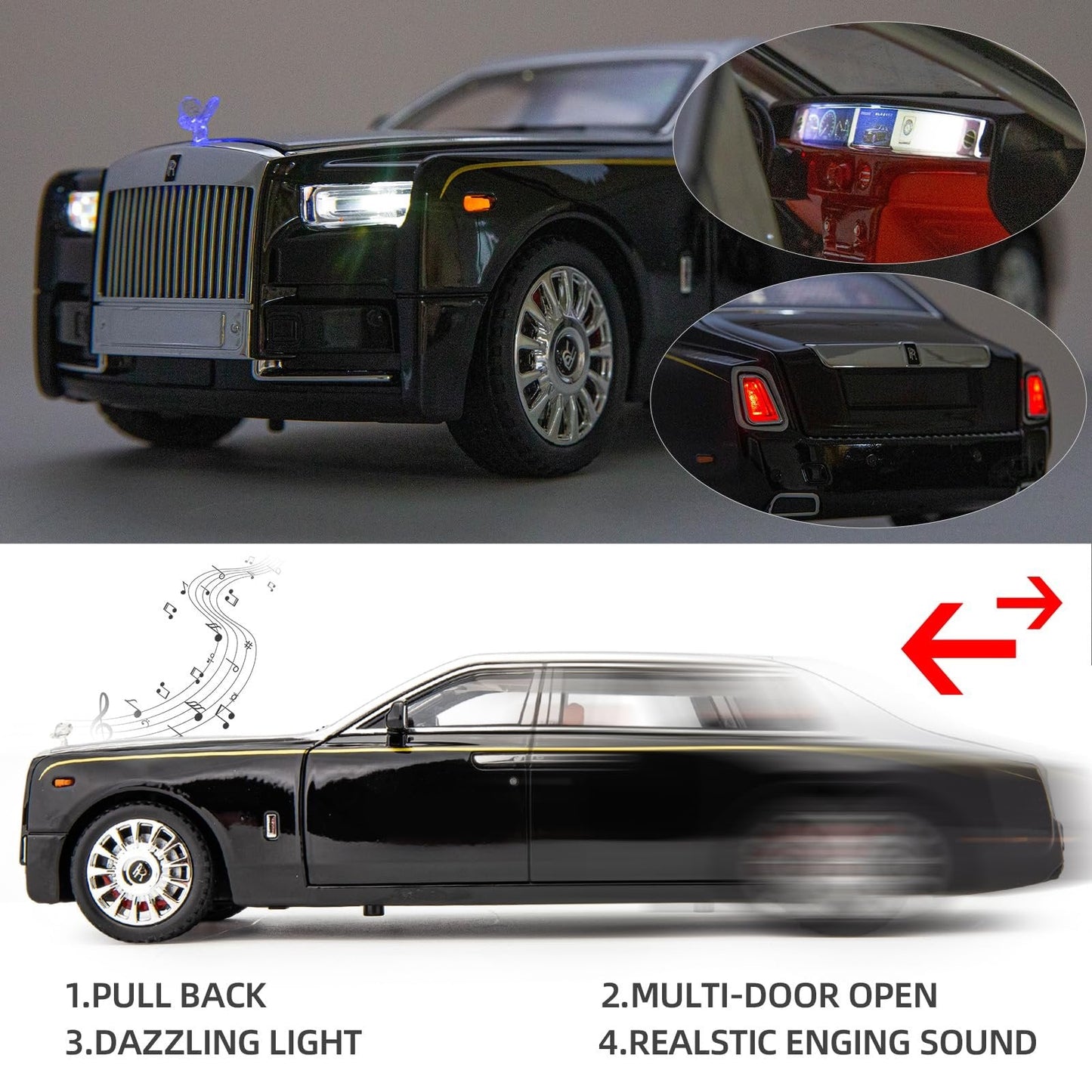 🚗 Exquisite Collectible: 1/32 Rolls-Royce Phantom Model Car 🏆