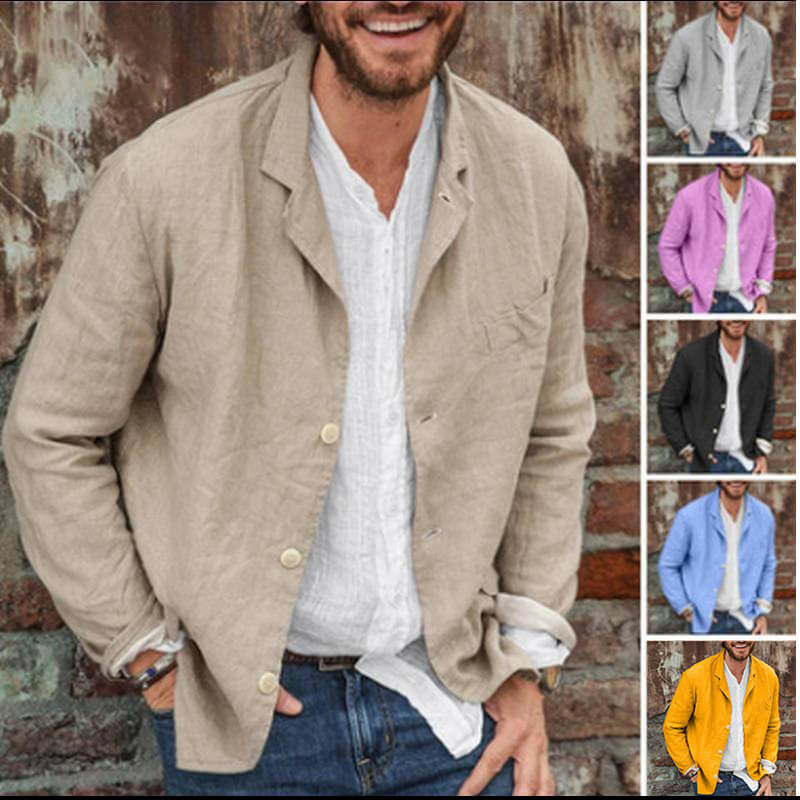 Men's Daily Casual Loose Cotton Linen Coat - Buy 2, Get Free Shipping!📦