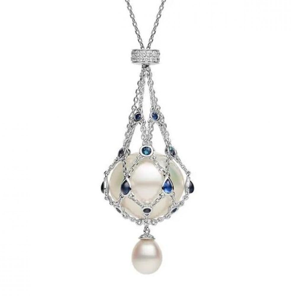 🌟Radiate Elegance: Pearl & Gemstone Lavalier Pendant - Elevate Your Style Now!💎