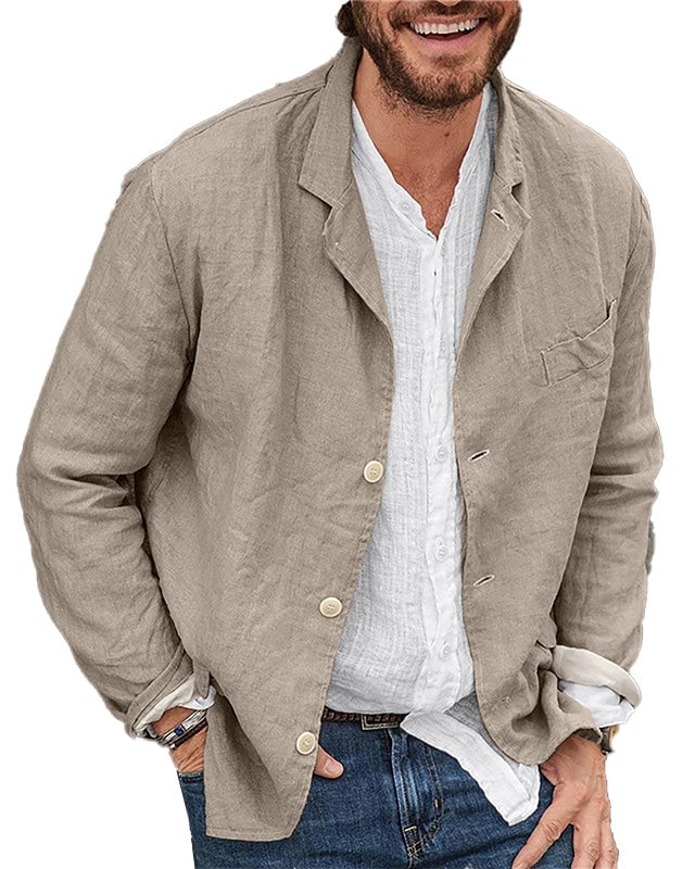 Men's Daily Casual Loose Cotton Linen Coat - Buy 2, Get Free Shipping!📦