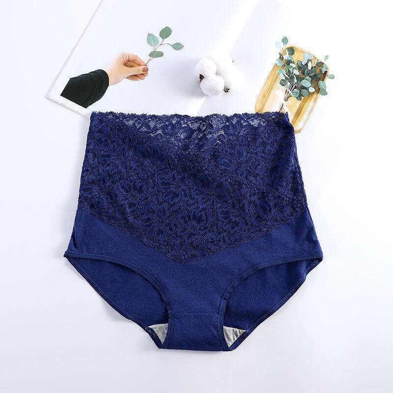 🌹Experience Comfort and Style: Women's High Waist Cotton Lace Panties