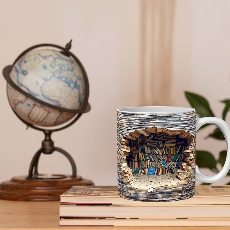 📚Elevate Your Drink Experience: 3D Bookshelf Cup