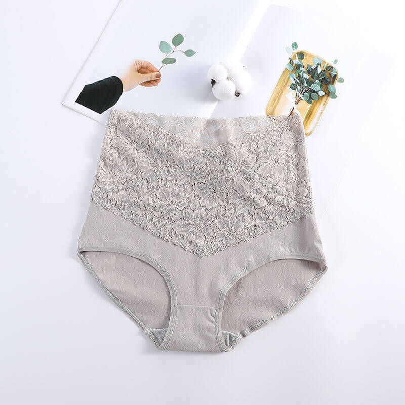 🌹Experience Comfort and Style: Women's High Waist Cotton Lace Panties