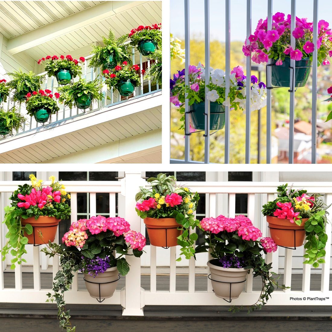 🌻Create a Serene Oasis: Floating Garden Railing Flower Pot Stand