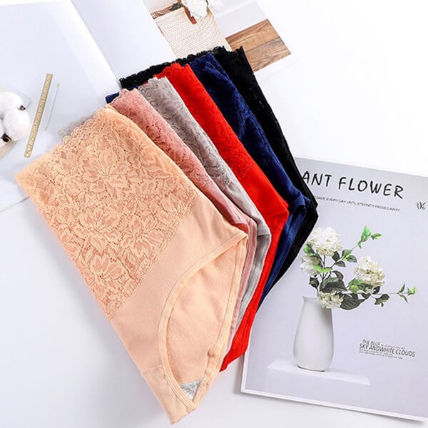 🌹Experience Comfort and Style: Women's High Waist Cotton Lace Panties