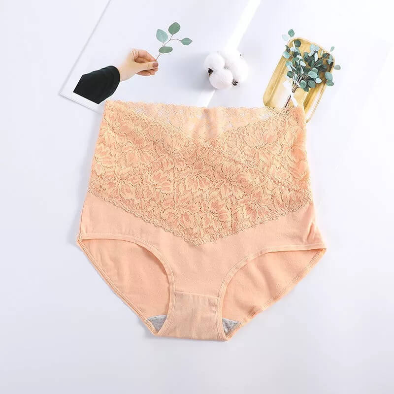 🌹Experience Comfort and Style: Women's High Waist Cotton Lace Panties