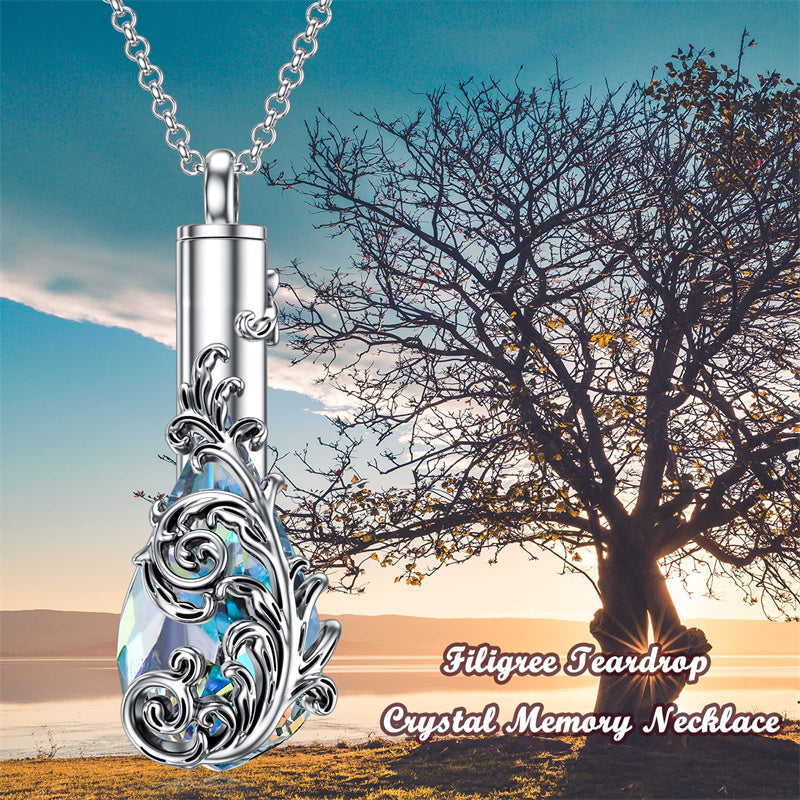 🌸Treasured Memories: Sterling Silver Flower Cremation Necklace for Ashes