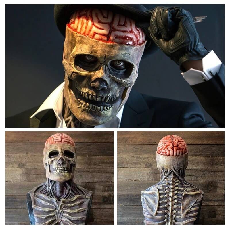 Get Ready to Haunt with the Halloween Full Head Skeleton Mask - Limited Stock!