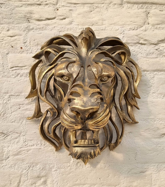 Discover the Extraordinary: Large Lion Head Wall Mounted Art Sculpture - Perfect Gift