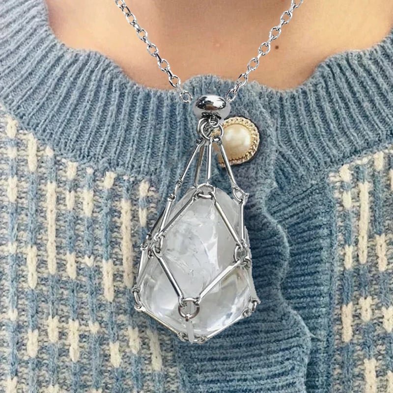 Final Day Sale: Get 70% Off on the 2024 Crystal Stone Holder Necklace!