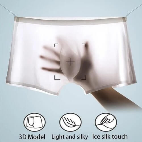 Stay Cool and Comfortable with Our Men's Breathable Ice Silk Underwear