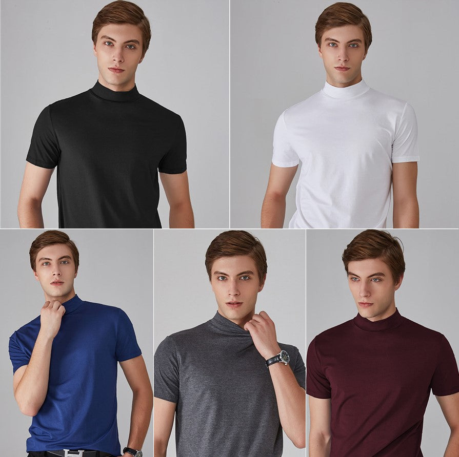 Refine Your Look with our Men's High Neck Slim Fit T-Shirt - Embrace Style and Confidence