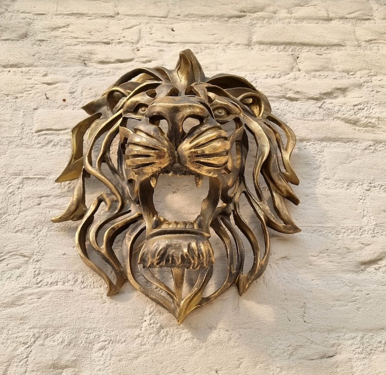 Discover the Extraordinary: Large Lion Head Wall Mounted Art Sculpture - Perfect Gift