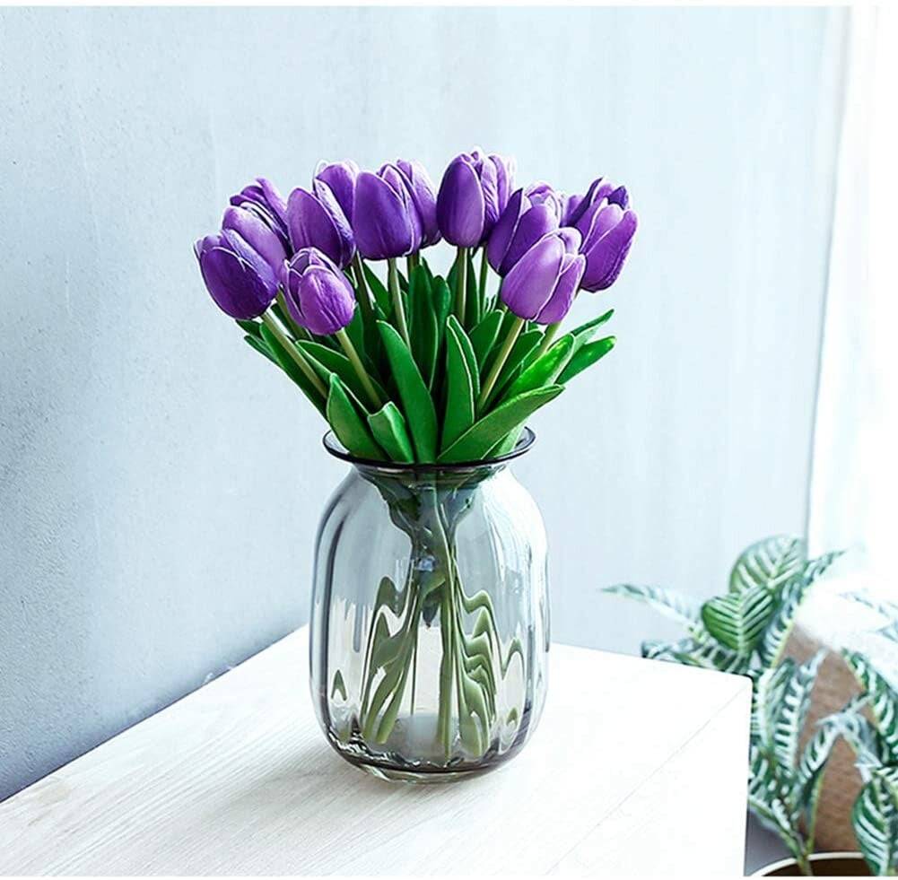 🌷Bring Nature Indoors: Set of 10 Exquisite Artificial Latex Tulips