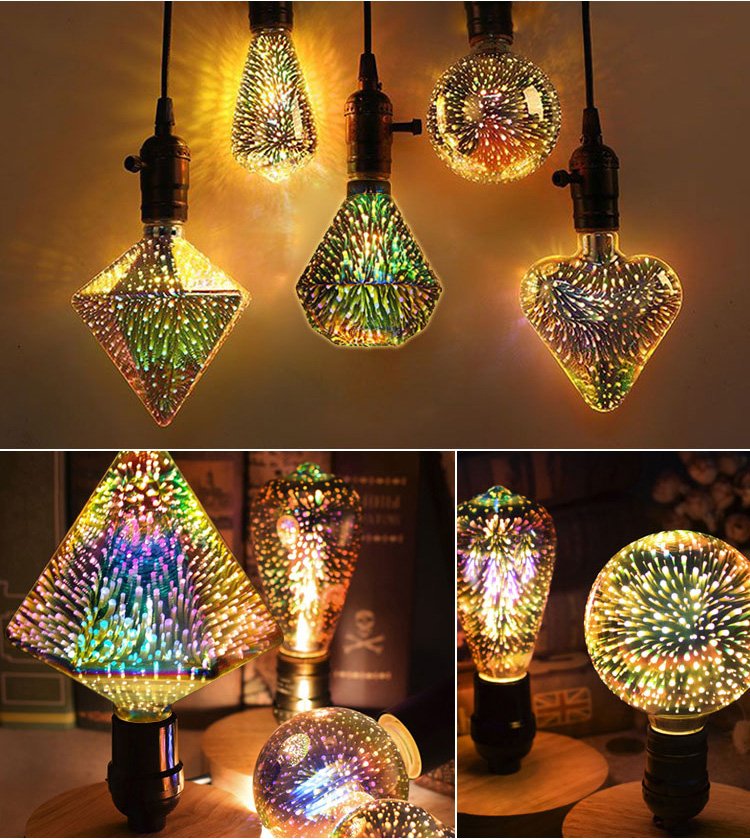 🌈💡3D Fireworks LED Light Bulb - Summer Sale 40% OFF