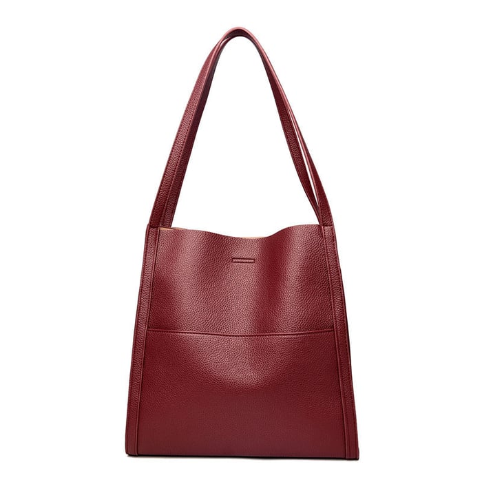 Sale: 49% Off⏰Timeless Elegance with the Solid Color Genuine Leather Shoulder Bag