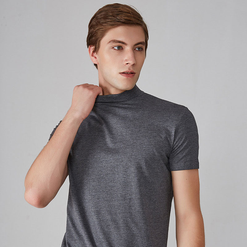 Refine Your Look with our Men's High Neck Slim Fit T-Shirt - Embrace Style and Confidence