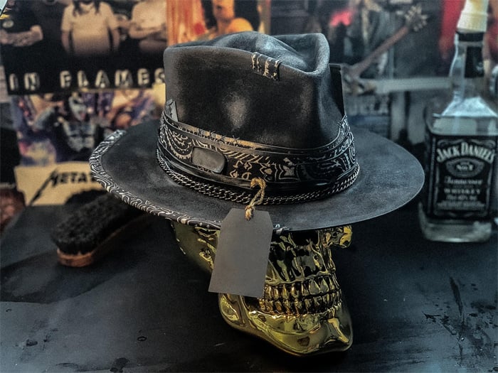 Limited Time - Half Price Sale Unleash the "Harvester of Sorrow" Handmade Skull Hat!