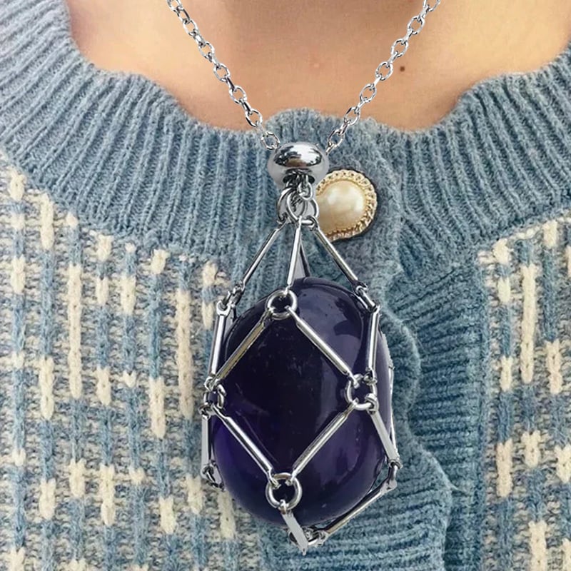 Final Day Sale: Get 70% Off on the 2024 Crystal Stone Holder Necklace!