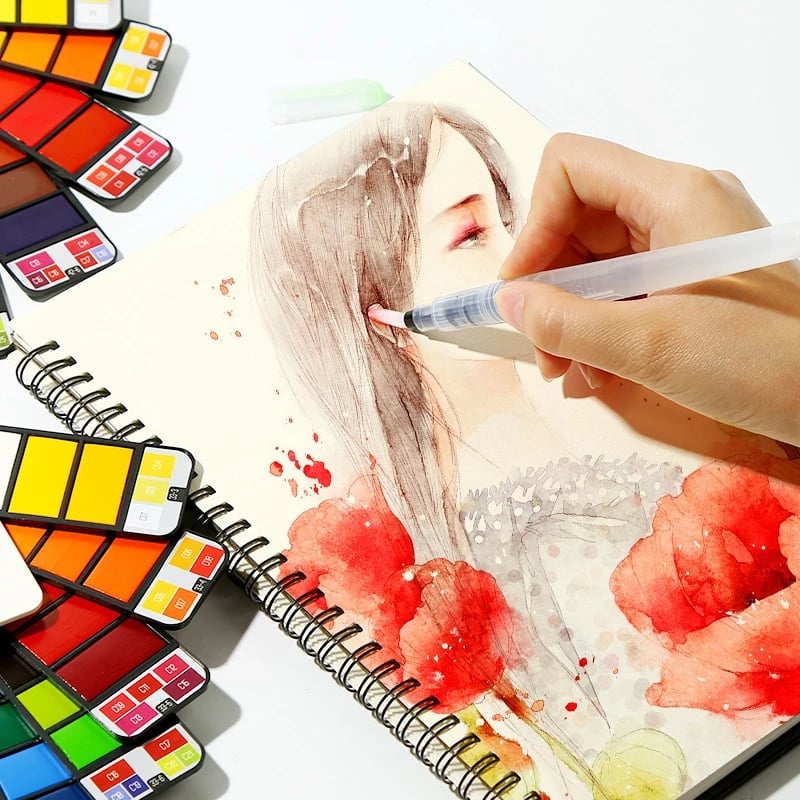 🎨On-the-Go Creativity: Handy Watercolor Travel Kit