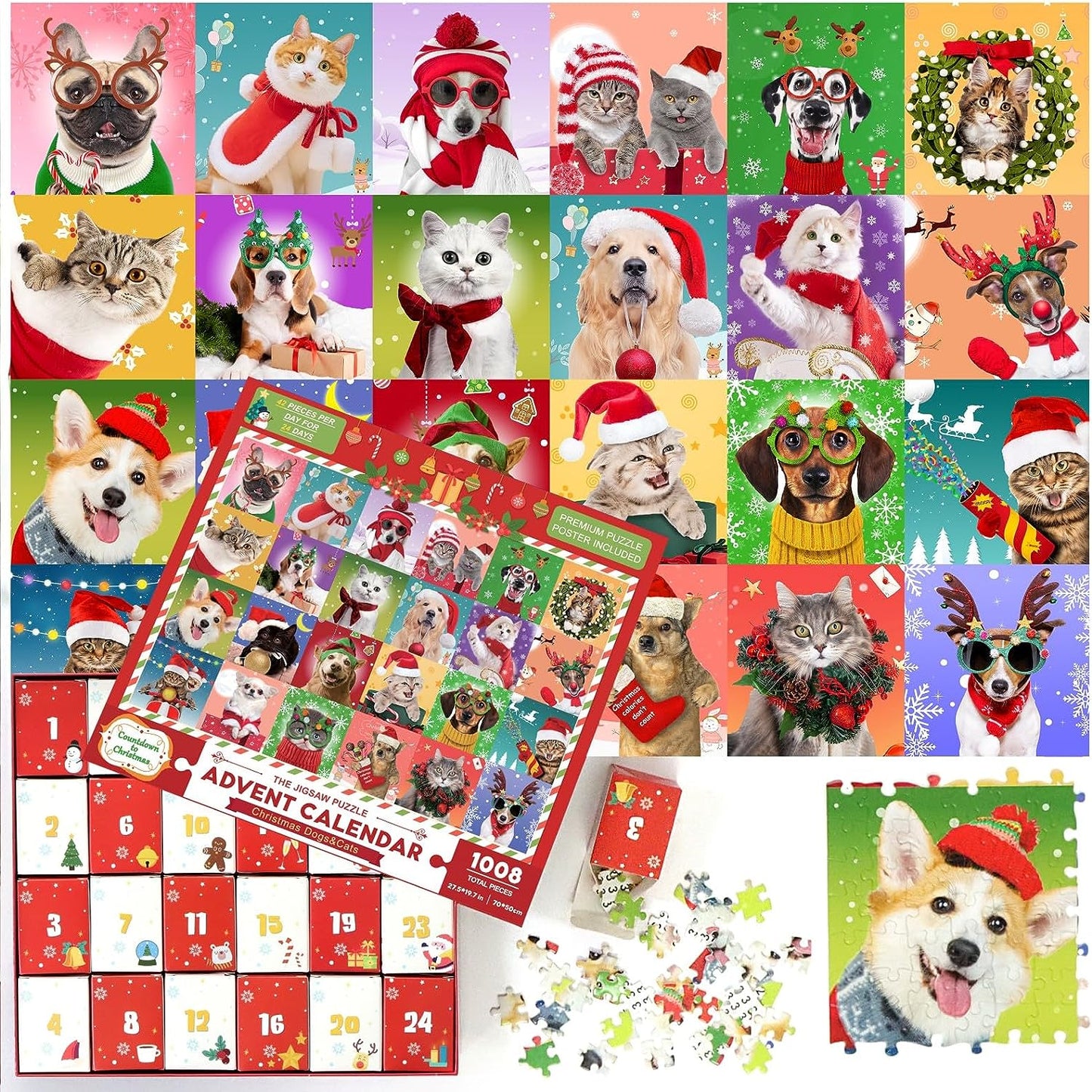 🎄Christmas Advent Calendar Puzzle Fun! 🧩 Count Down to the Holidays with Jigsaw Puzzles!