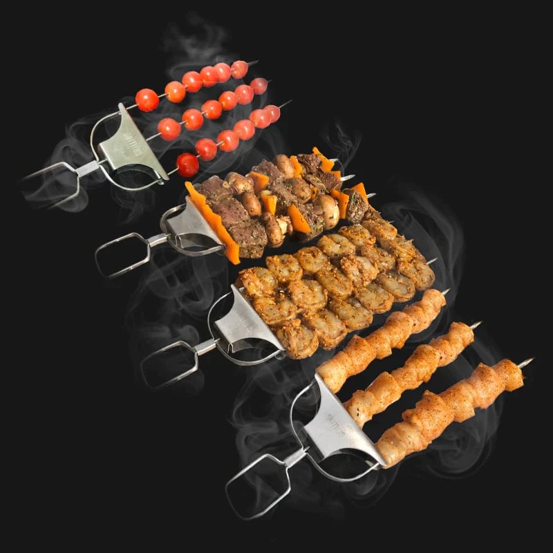 🔥Grill like a Pro with our 3-Way Grill Skewers - GrillSavant!🔥