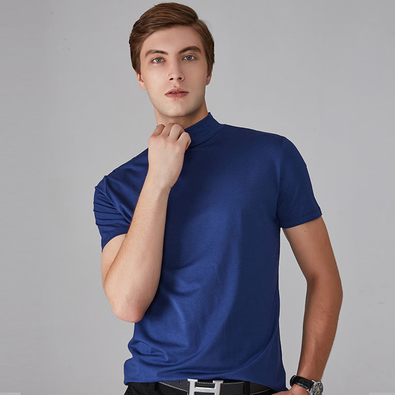 Refine Your Look with our Men's High Neck Slim Fit T-Shirt - Embrace Style and Confidence