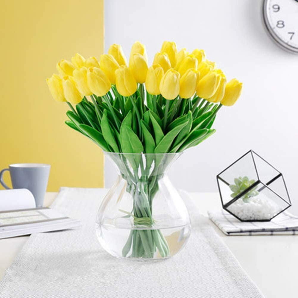 🌷Bring Nature Indoors: Set of 10 Exquisite Artificial Latex Tulips