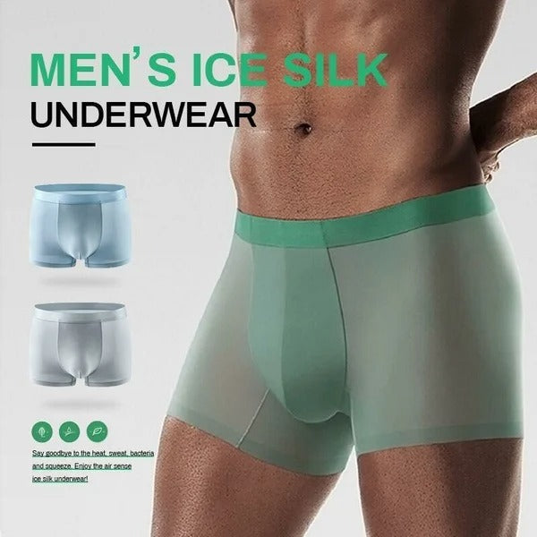 Stay Cool and Comfortable with Our Men's Breathable Ice Silk Underwear