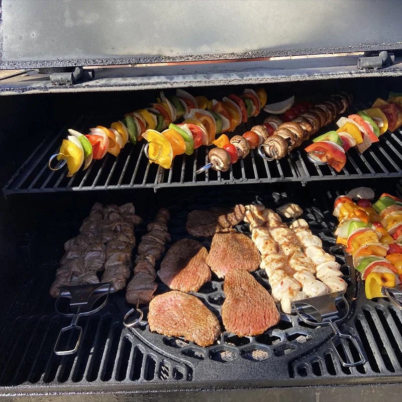 🔥Grill like a Pro with our 3-Way Grill Skewers - GrillSavant!🔥