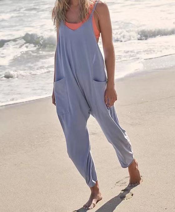 Don't Miss Out on Our Last Day 70% OFF - Wide Leg Jumpsuit with Pockets