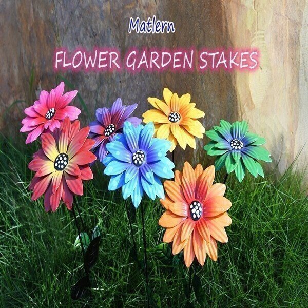 🔥autumn  HOT SALE - 49% OFF🔥Metal Flowers Garden Stakes