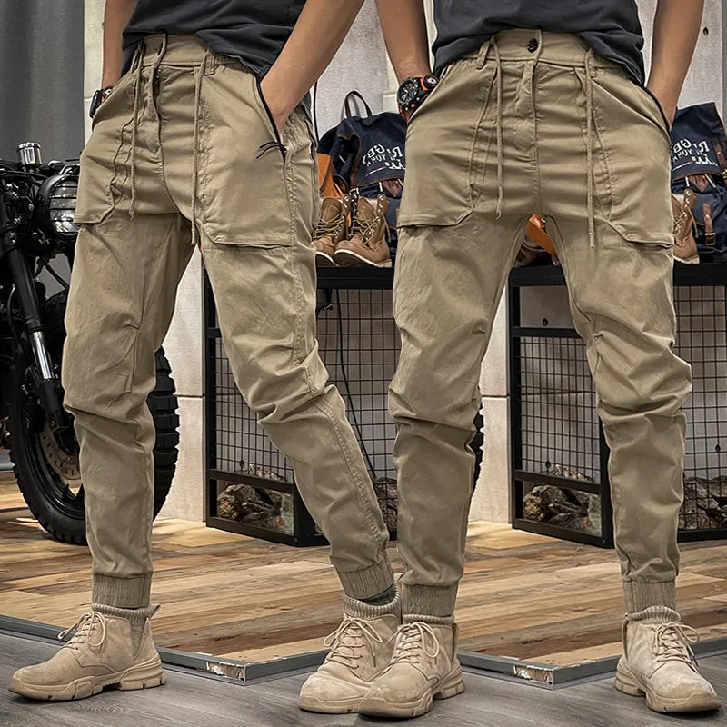 2023 SPRING MEN'S DISTRESSED SLIM FIT BIKER PANTS