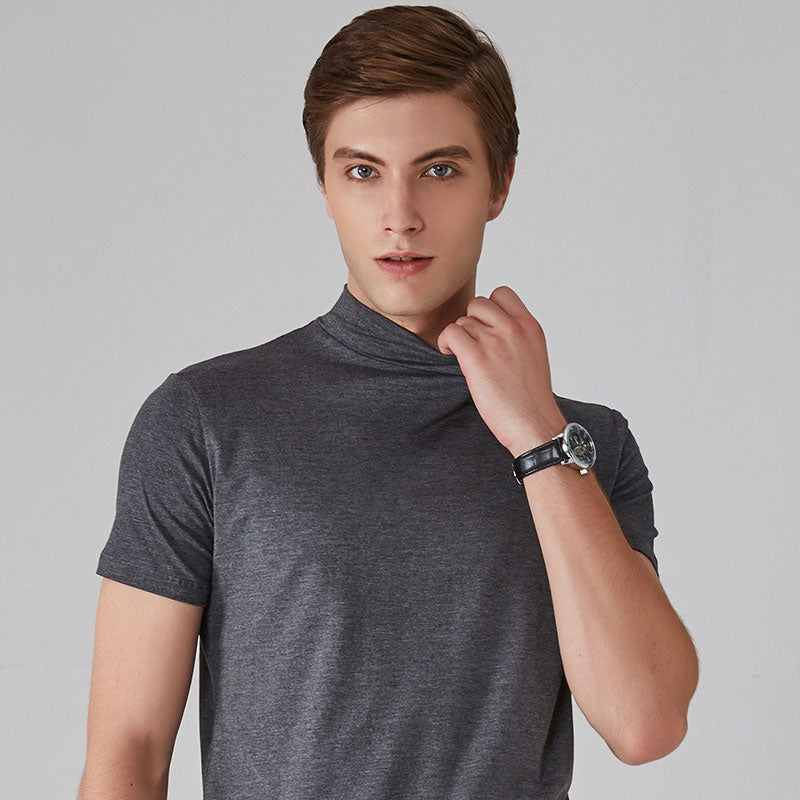 Refine Your Look with our Men's High Neck Slim Fit T-Shirt - Embrace Style and Confidence