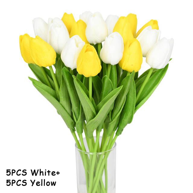 🌷Bring Nature Indoors: Set of 10 Exquisite Artificial Latex Tulips