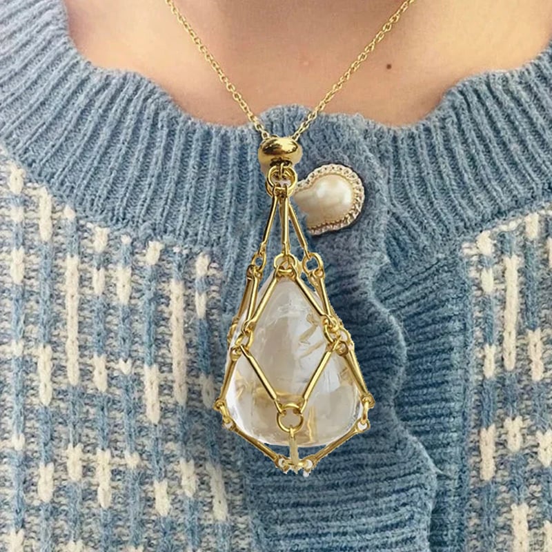 Final Day Sale: Get 70% Off on the 2024 Crystal Stone Holder Necklace!