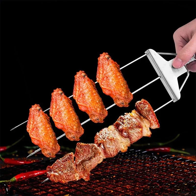 🔥Grill like a Pro with our 3-Way Grill Skewers - GrillSavant!🔥