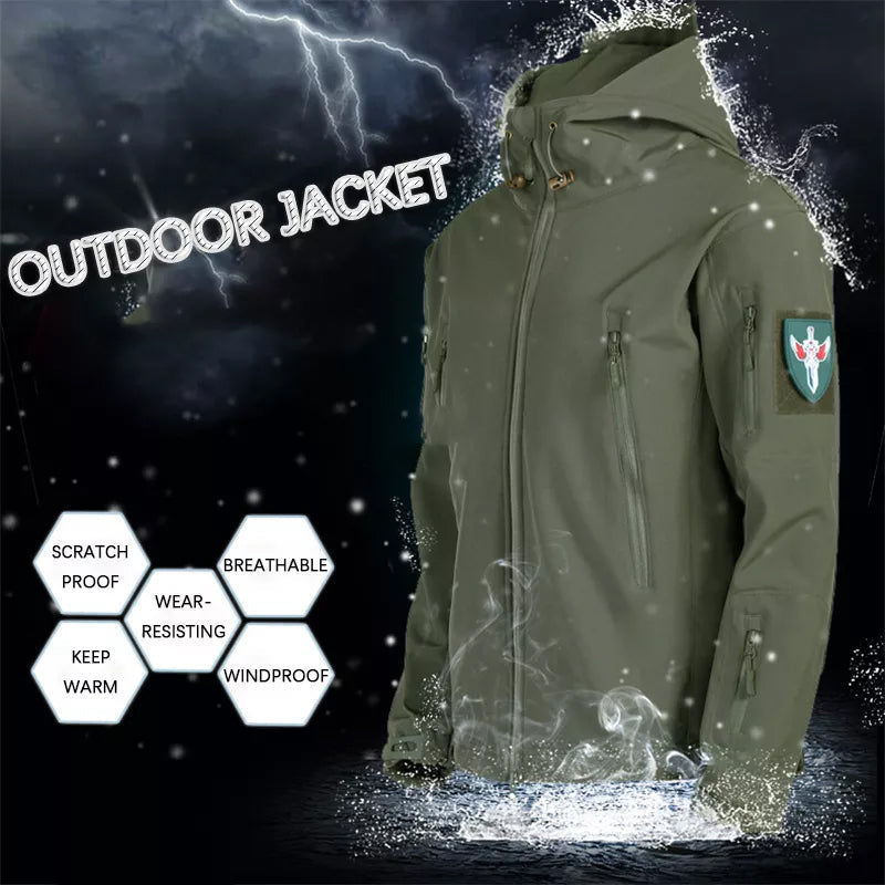 Stay Warm and Dry in Any Weather with Our Men's Camouflage Mountaineering Jacket