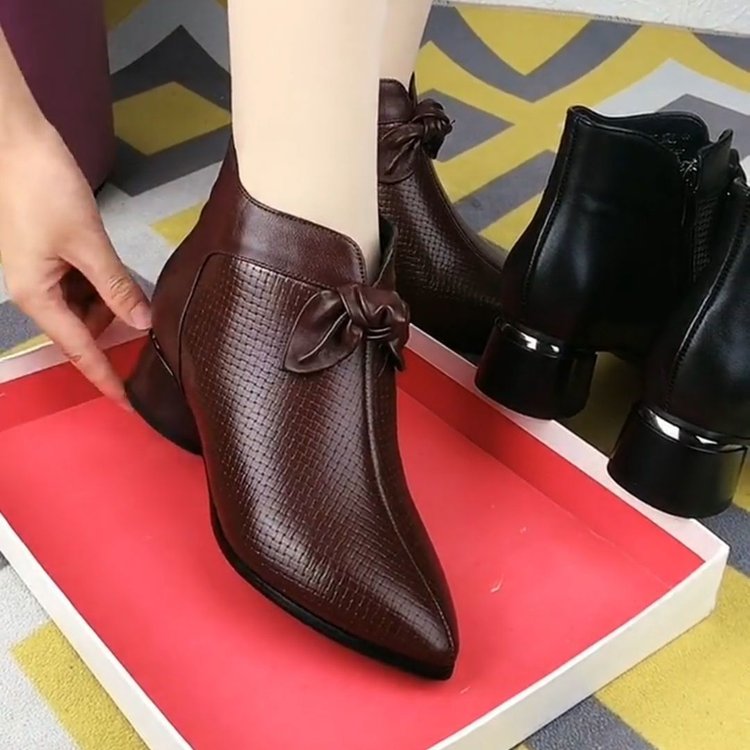 Elevate Your Style: Women's Genuine Leather High Heel Shoes