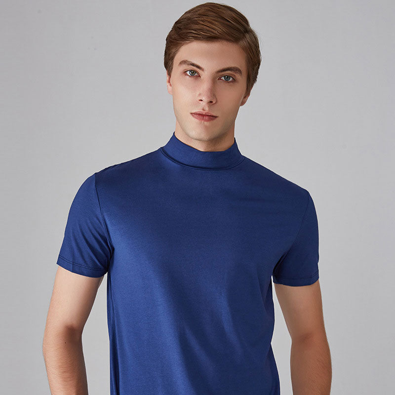 Refine Your Look with our Men's High Neck Slim Fit T-Shirt - Embrace Style and Confidence