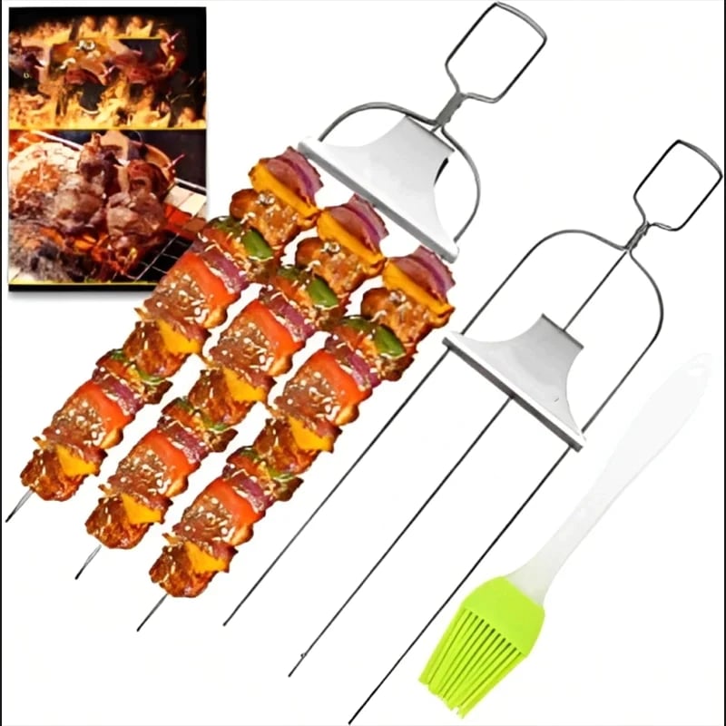 🔥Grill like a Pro with our 3-Way Grill Skewers - GrillSavant!🔥