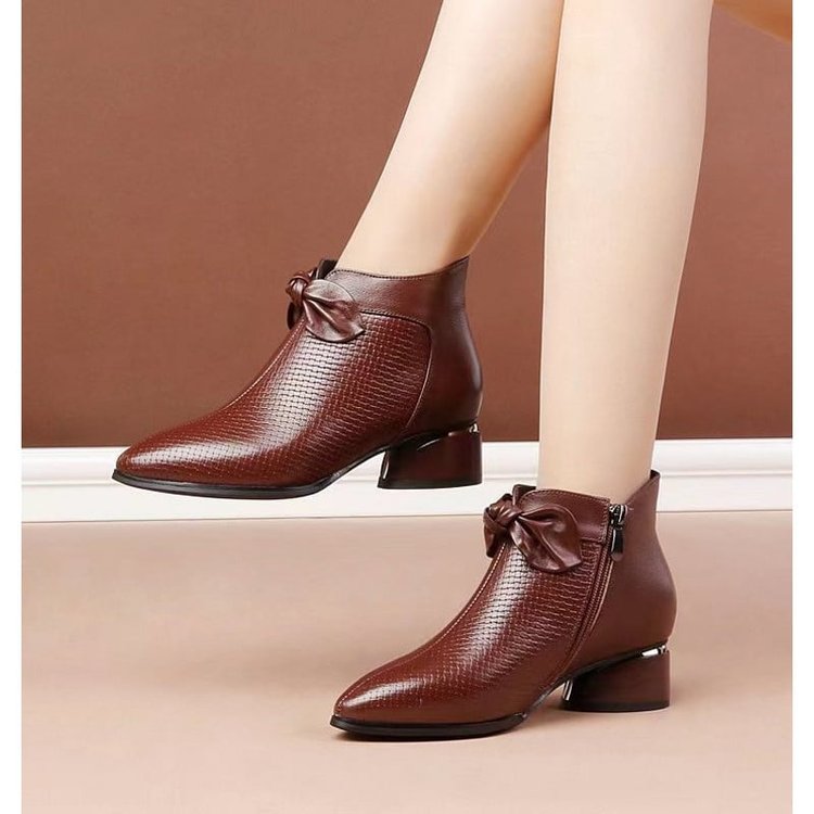 Elevate Your Style: Women's Genuine Leather High Heel Shoes