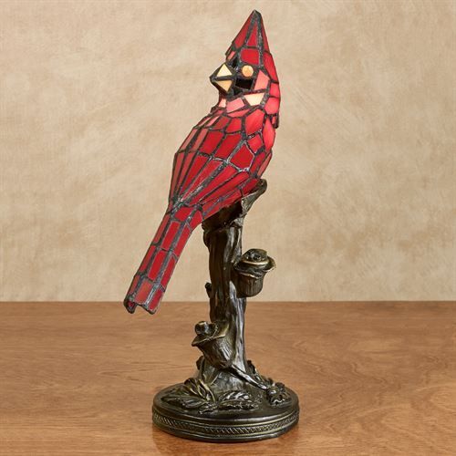 Handcrafted Cardinal Bird Lighted Art Novelty Lamp - Illuminate Your Home with Elegance!