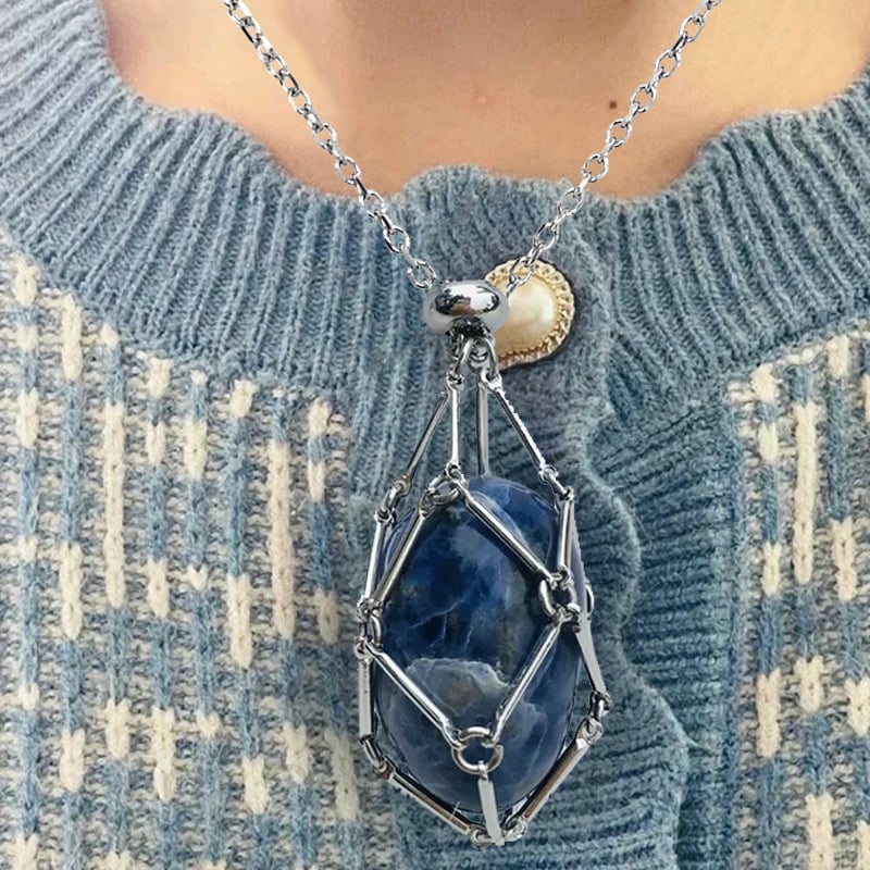 Final Day Sale: Get 70% Off on the 2024 Crystal Stone Holder Necklace!